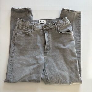 Agolde Women's Light Gray Nico High-Rise Slim Jeans Size 28